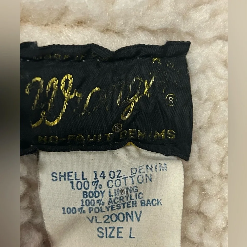 Wrangler Blue Denim Sherpa-Lined Vest - Picture 2 of 3